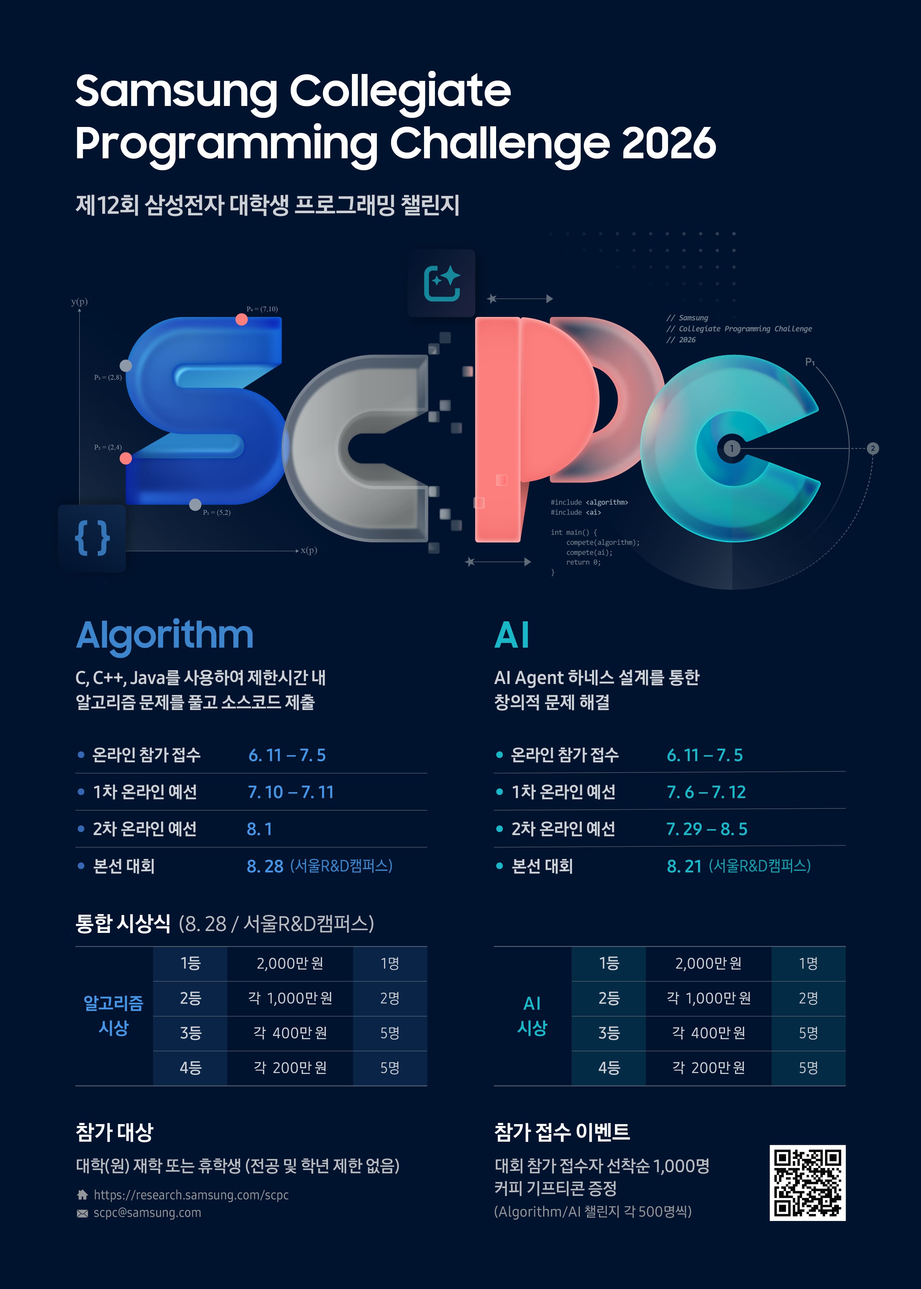 2026 Samsung Collegiate Programming Challenge : AI 챌린지